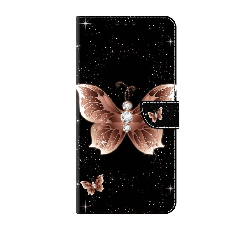 For Samsung Galaxy S22+ Crystal 3D Shockproof Protective Leather Phone Case(Pink Diamond Butterfly)