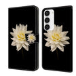 For Samsung Galaxy S23 Crystal 3D Shockproof Protective Leather Phone Case(White Flower) - free shipping - PMC TechLife - Order now!