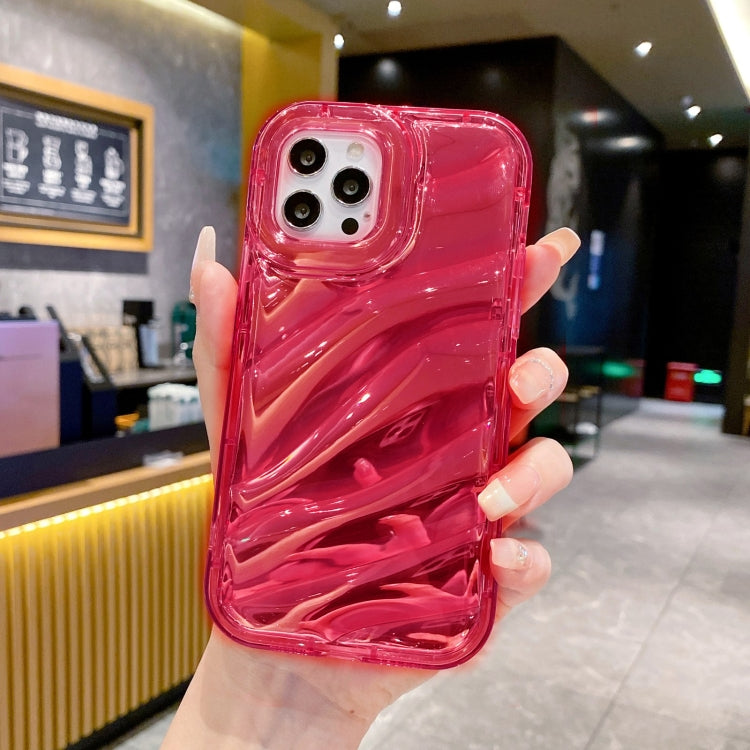 For iPhone 14 Pro Laser Sequin Waves TPU Phone Case(Red)