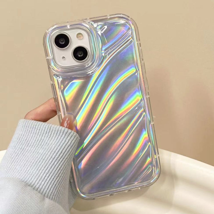 For iPhone 14 Pro Max Laser Sequin Waves TPU Phone Case(Transparent)