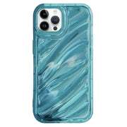 For iPhone 11 Pro Laser Sequin Waves TPU Phone Case(Blue)