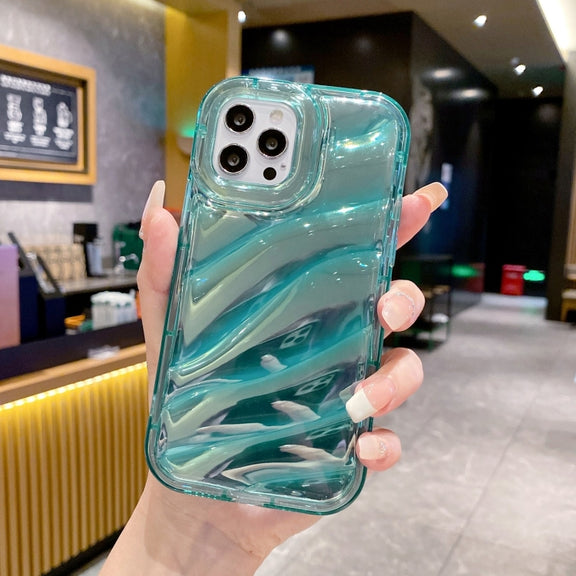 For iPhone 11 Pro Laser Sequin Waves TPU Phone Case(Blue)