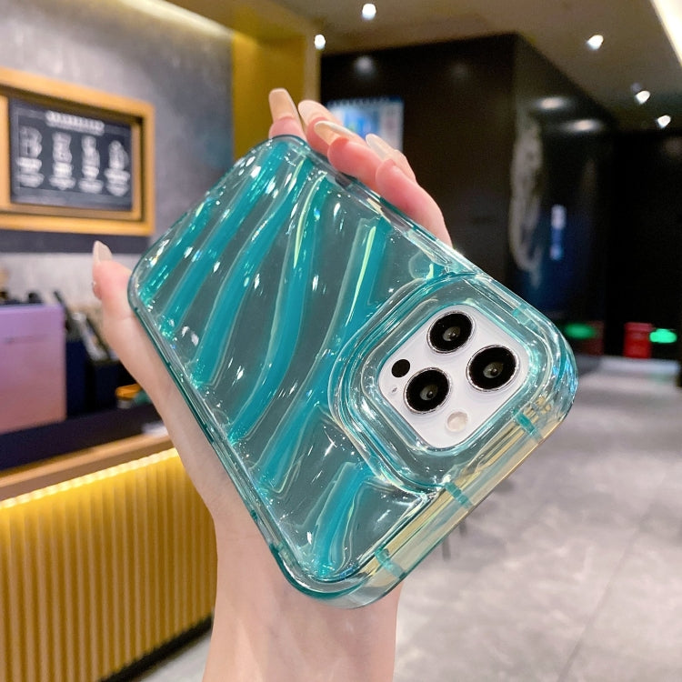 For iPhone 11 Pro Laser Sequin Waves TPU Phone Case(Blue)