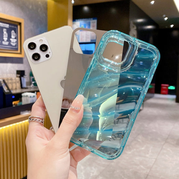 For iPhone 11 Pro Laser Sequin Waves TPU Phone Case(Blue)