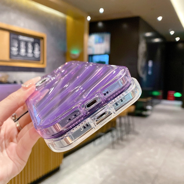 For iPhone 11 Pro Laser Sequin Waves TPU Phone Case(Blue)