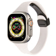 For Apple Watch Ultra 49mm Magnetic Buckle Slim Silicone Watch Band(Starlight) - Watch Bands by PMC TechLife | Online Shopping South Africa | PMC TechLife