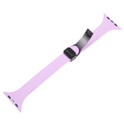 For Apple Watch Ultra 49mm Magnetic Buckle Slim Silicone Watch Band(Lavender)