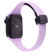 For Apple Watch Ultra 49mm Magnetic Buckle Slim Silicone Watch Band(Lavender)