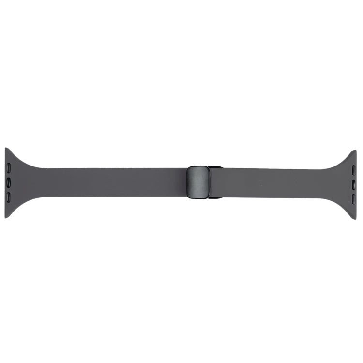 For Apple Watch 8 45mm  Magnetic Buckle Slim Silicone Watch Band(Starry Grey)