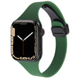 For Apple Watch 7 41mm Magnetic Buckle Slim Silicone Watch Band(Alfalfa Grass) - Watch Bands by PMC TechLife | Online Shopping South Africa | PMC TechLife