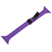 For Apple Watch 7 45mm Magnetic Buckle Slim Silicone Watch Band(Dark Purple)