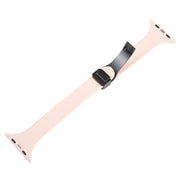 For Apple Watch SE 40mm Magnetic Buckle Slim Silicone Watch Band(Pink)