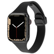 For Apple Watch 6 40mm Magnetic Buckle Slim Silicone Watch Band(Black) - Watch Bands by PMC TechLife | Online Shopping South Africa | PMC TechLife