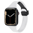 For Apple Watch 6 40mm Magnetic Buckle Slim Silicone Watch Band(White) - Watch Bands by PMC TechLife | Online Shopping South Africa | PMC TechLife
