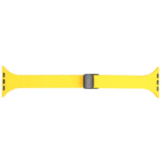 For Apple Watch 6 44mm Magnetic Buckle Slim Silicone Watch Band(Yellow)