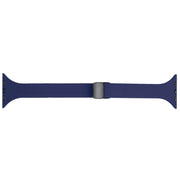 For Apple Watch 6 44mm Magnetic Buckle Slim Silicone Watch Band(Midnight Blue)