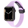 For Apple Watch 6 44mm Magnetic Buckle Slim Silicone Watch Band(Lavender) - Watch Bands by PMC TechLife | Online Shopping South Africa | PMC TechLife