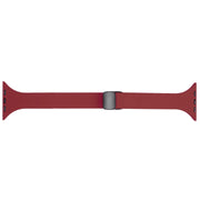 For Apple Watch 4 44mm Magnetic Buckle Slim Silicone Watch Band(Wine Red)