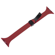 For Apple Watch 4 44mm Magnetic Buckle Slim Silicone Watch Band(Wine Red)