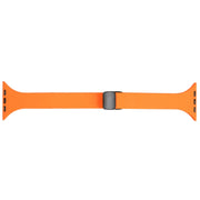 For Apple Watch 3 38mm Magnetic Buckle Slim Silicone Watch Band(Orange)