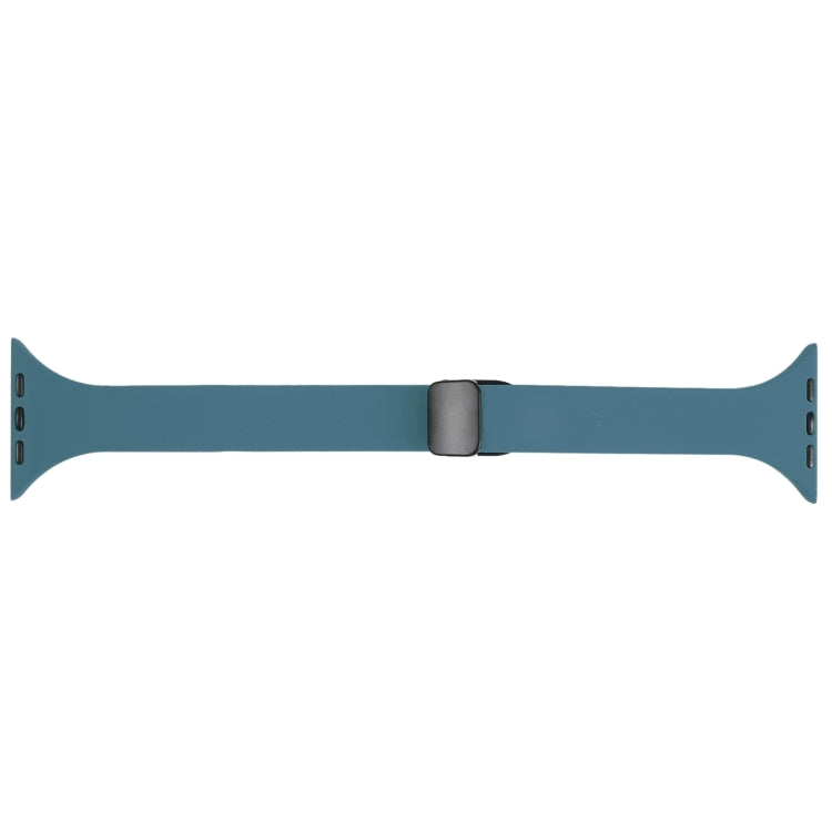 For Apple Watch 2 42mm Magnetic Buckle Slim Silicone Watch Band(Light Green)