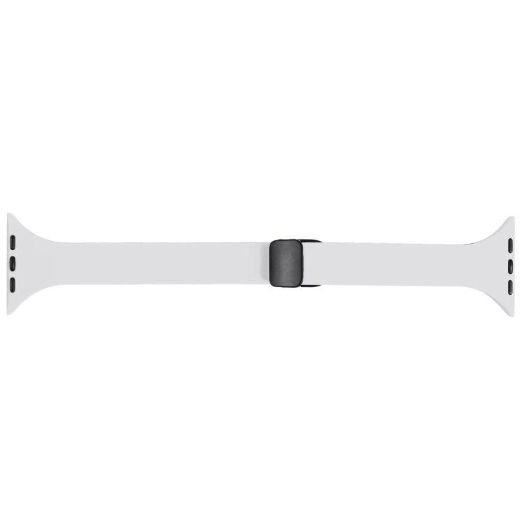 For Apple Watch 2 42mm Magnetic Buckle Slim Silicone Watch Band(White)