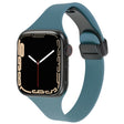 For Apple Watch 2 38mm Magnetic Buckle Slim Silicone Watch Band(Light Green) - Watch Bands by PMC TechLife | Online Shopping South Africa | PMC TechLife