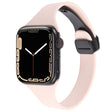 For Apple Watch 42mm Magnetic Buckle Slim Silicone Watch Band(Pink) - Watch Bands by PMC TechLife | Online Shopping South Africa | PMC TechLife