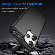 For Xiaomi Redmi 12 Brushed Texture Carbon Fiber TPU Phone Case(Black)