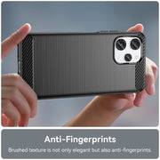 For Xiaomi Redmi 12 Brushed Texture Carbon Fiber TPU Phone Case(Black)