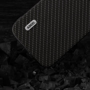 For iPhone 15 Pro ABEEL Carbon Fiber Texture Protective Phone Case(Black)
