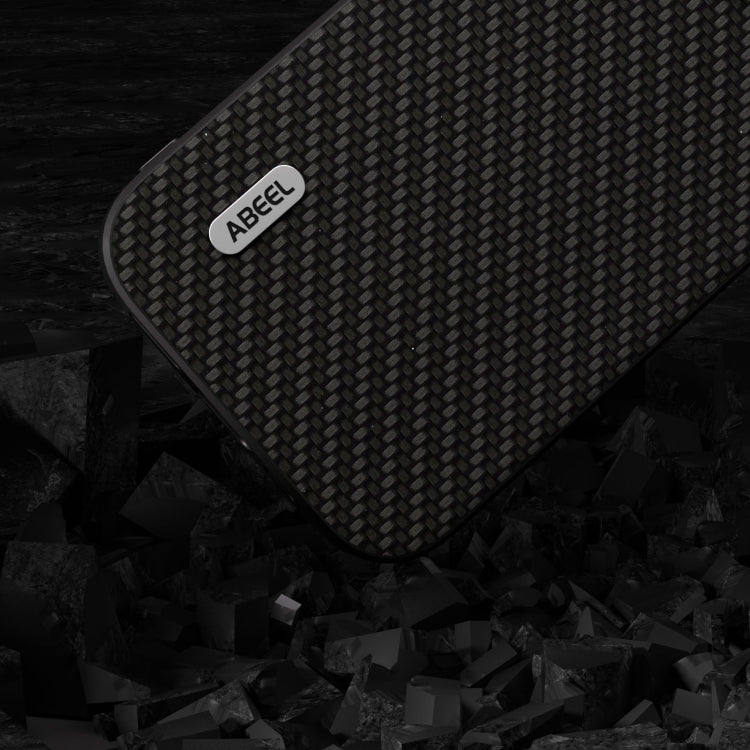 For iPhone 15 Plus ABEEL Carbon Fiber Texture Protective Phone Case(Black)