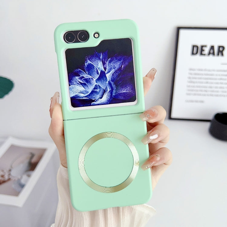 For Samsung Galaxy Z Flip5 Skin Feel Magsafe Magnetic Shockproof PC Phone Case(Green)