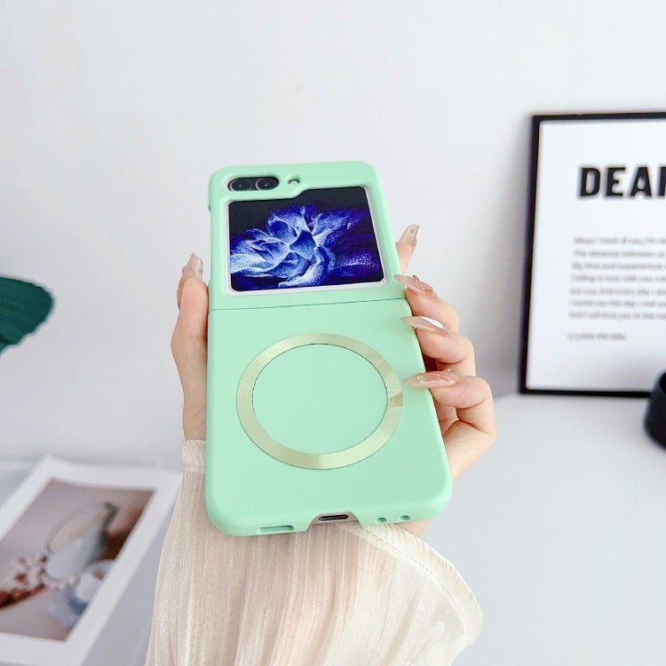 For Samsung Galaxy Z Flip5 Skin Feel Magsafe Magnetic Shockproof PC Phone Case(Green)