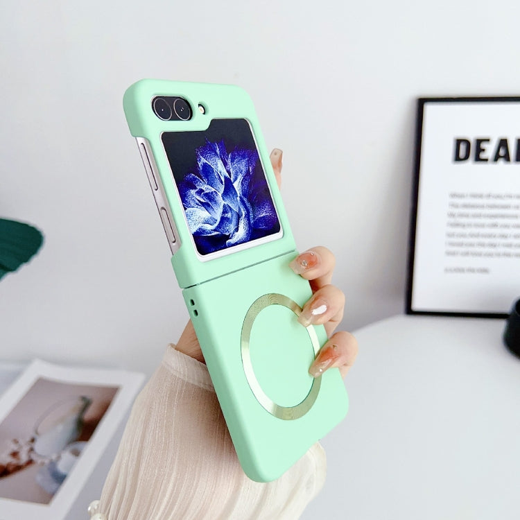 For Samsung Galaxy Z Flip5 Skin Feel Magsafe Magnetic Shockproof PC Phone Case(Green)