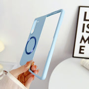 For Samsung Galaxy Z Fold5 Skin Feel Magsafe Magnetic Shockproof PC Phone Case(Blue)