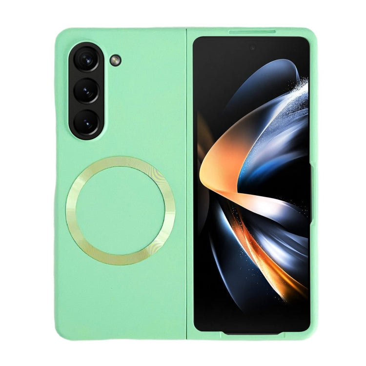 For Samsung Galaxy Z Fold5 Skin Feel Magsafe Magnetic Shockproof PC Phone Case(Green)