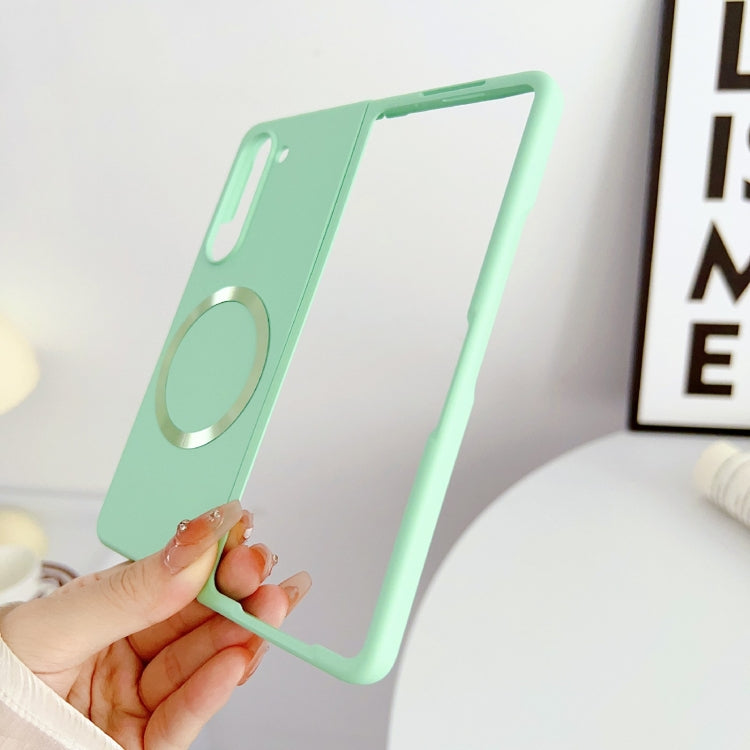 For Samsung Galaxy Z Fold5 Skin Feel Magsafe Magnetic Shockproof PC Phone Case(Green)