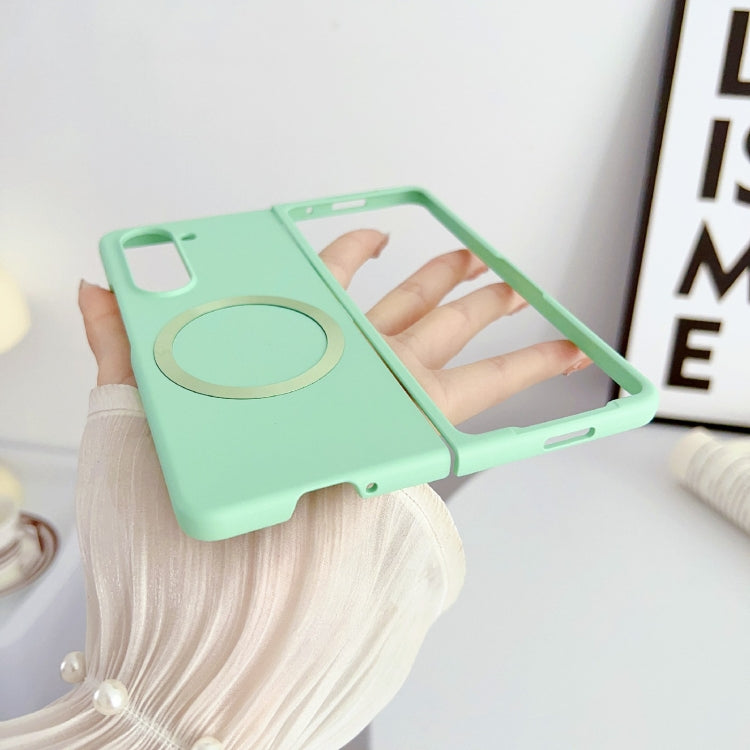 For Samsung Galaxy Z Fold5 Skin Feel Magsafe Magnetic Shockproof PC Phone Case(Green)