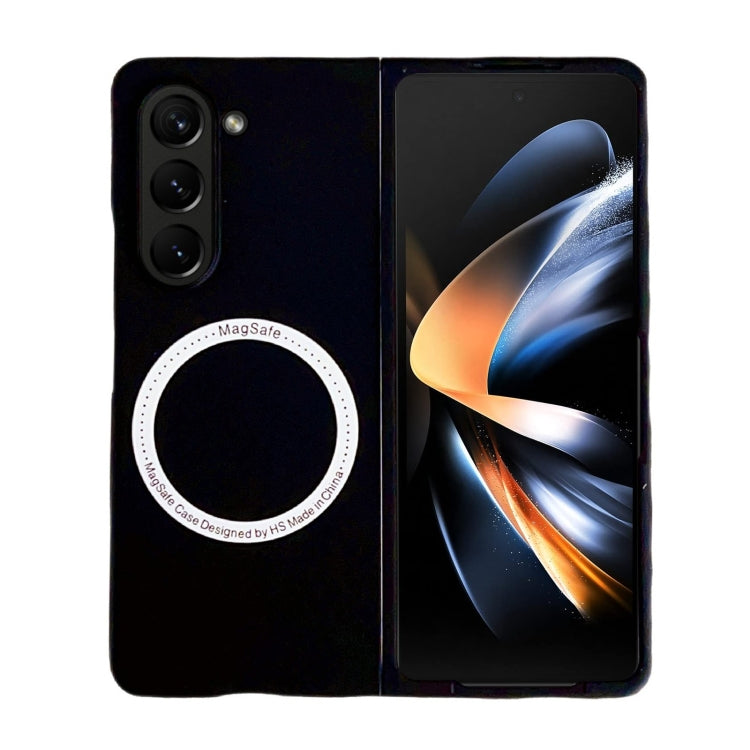 For Samsung Galaxy Z Fold5 Skin Feel Magsafe Magnetic Shockproof PC Phone Case(Black)