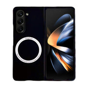 For Samsung Galaxy Z Fold5 Skin Feel Magsafe Magnetic Shockproof PC Phone Case(Black)