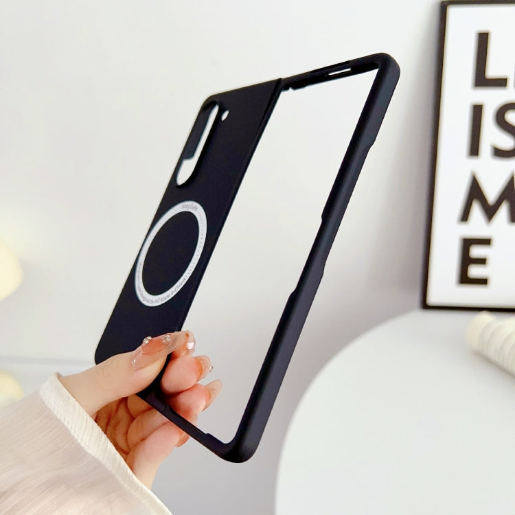 For Samsung Galaxy Z Fold5 Skin Feel Magsafe Magnetic Shockproof PC Phone Case(Black)