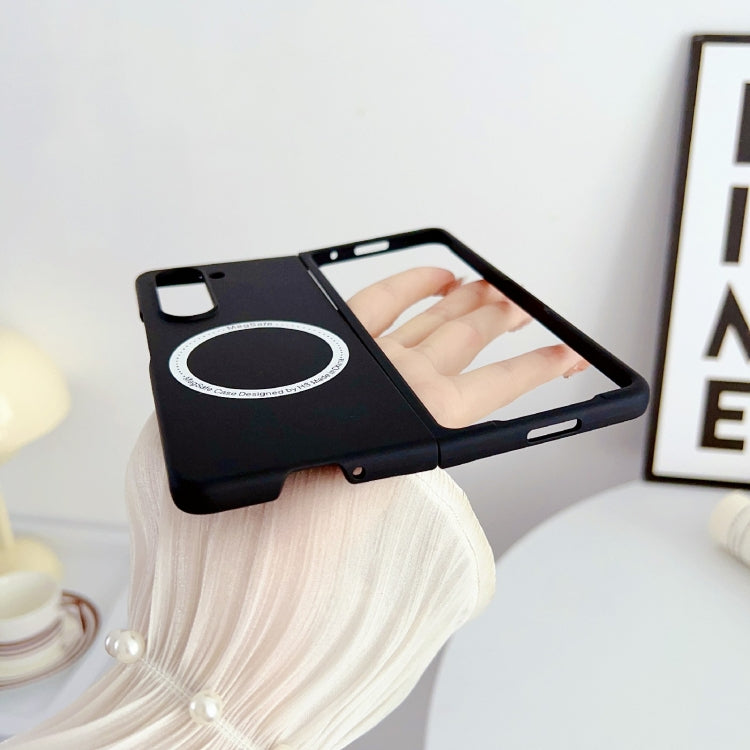 For Samsung Galaxy Z Fold5 Skin Feel Magsafe Magnetic Shockproof PC Phone Case(Black)