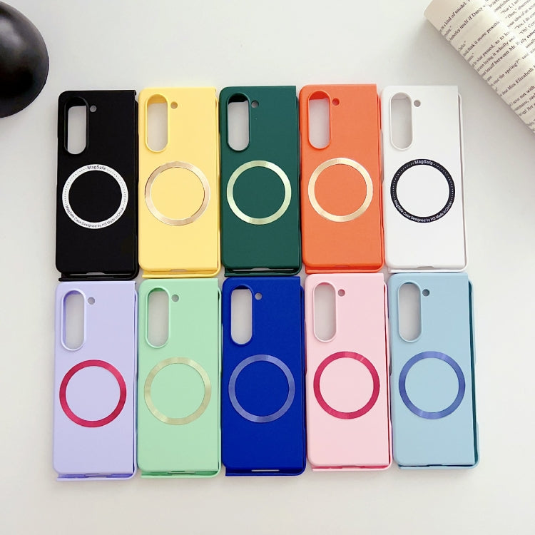 For Samsung Galaxy Z Fold5 Skin Feel Magsafe Magnetic Shockproof PC Phone Case(Black)