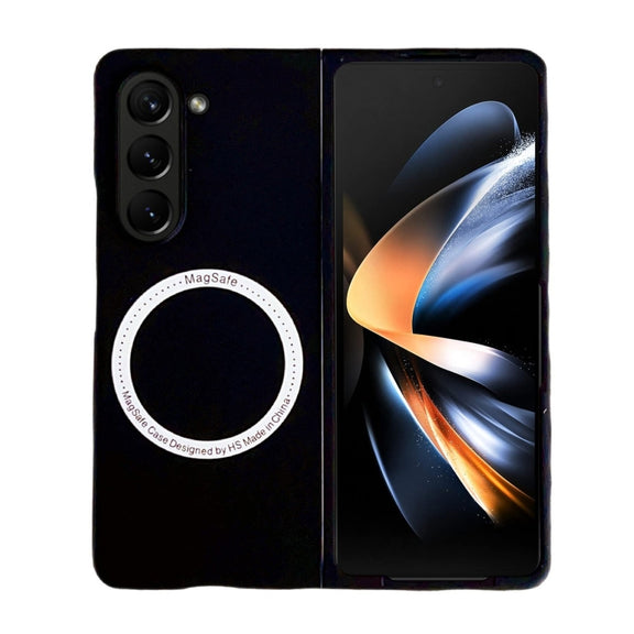 For Samsung Galaxy Z Fold5 Skin Feel Magsafe Magnetic Shockproof PC Phone Case(Black)
