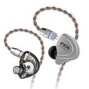CCA CCA-C10 3.5mm Gold Plated Plug Ten Unit Hybrid Wire-controlled In-ear Earphone, Type:without Mic(Charm Black)