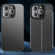 For iPhone 15 Pro Litchi Texture Shockproof TPU Phone Case(Blue)