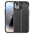 For iPhone 15 Litchi Texture Shockproof TPU Phone Case(Black) - free shipping - PMC TechLife - Order now!