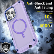 For iPhone 12 / 12 Pro Skin Feel TPU + PC MagSafe Magnetic Phone Case(Transparent Purple)