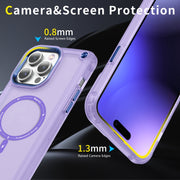 For iPhone 12 / 12 Pro Skin Feel TPU + PC MagSafe Magnetic Phone Case(Transparent Purple)